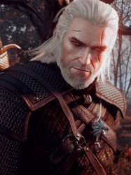 Geralt looking cool Meme Template