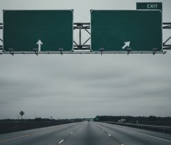 Highway with exit Meme Template