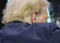 Donald Trump ear two weeks after being "shot" Meme Template