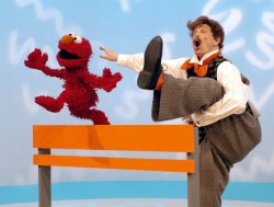 Elmo and Mr. Noodle Meme Template