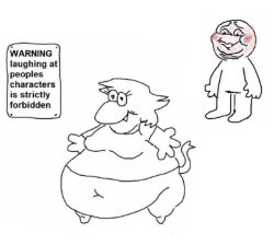 WARNING laughing at people's characters is strictly forbidden Meme Template