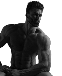Gigachad no background Meme Template