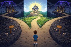 Three Paths 2 bad 1 good Meme Template