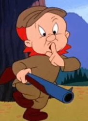 Elmer Fudd hunting bad bunny wabbits Meme Template