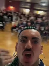 Eros Luxor yelling at an High school Meme Template