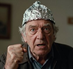 Crazy old conspiracy theorist ranting elderly man Meme Template