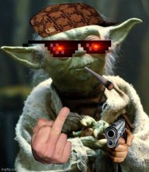 Yoda gangster Meme Template