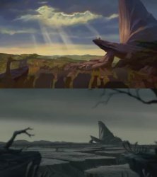 Pride rock before after Meme Template