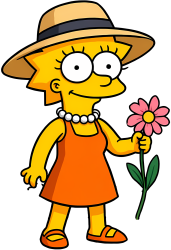 Lisa Simpson with flower Meme Template