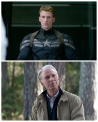 Captain America Old Young Meme Template