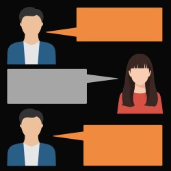 Conversation between a man and a woman Meme Template