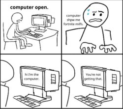 Computer Open Meme Template