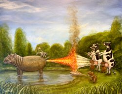 hippo fart Meme Template