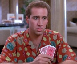 Nick Cage Poker Face Meme Template