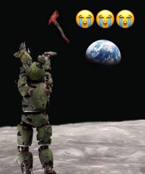 Springtrap on the moon Meme Template
