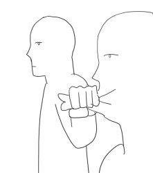 Man holding other persons mouth shut Meme Template