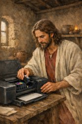 Printer Jesus Meme Template