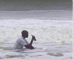 Drinking in water Meme Template