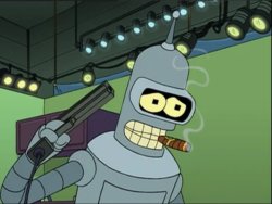 Bender hitting children sitting Meme Template