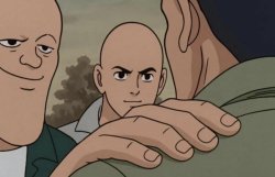 Hand on shoulder: bald Meme Template