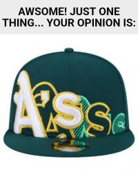 Your opinion is ass Meme Template