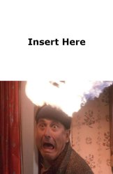 Which character laughs at Harry's head on fire Meme Template