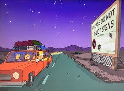 Homer Simpeson shooting sign Meme Template