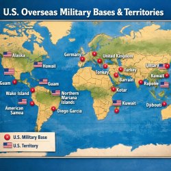 A map showing U.S. overseas territories or military bases worldw Meme Template