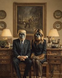 Donald, Melania Chimp Trump Lion King monkey ape Meme Template