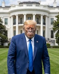 President Trump ape chimp monkey White House Lion King Meme Template