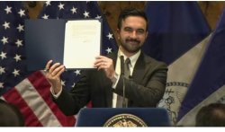 Comrade Zohran press conference Meme Template