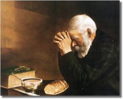 Old man praying Meme Template