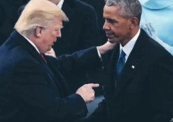 Trump Obama pull my finger Meme Template