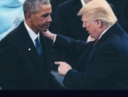 Trump Obama pull my finger Meme Template