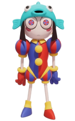 Pomni with her iconic Fish Cap Meme Template