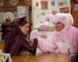 Friends Chandler Bunny Costume Halloween Meme Template