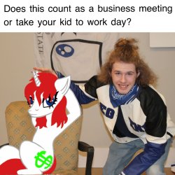 Brony & L Money business meeting or take your kid to work Meme Template