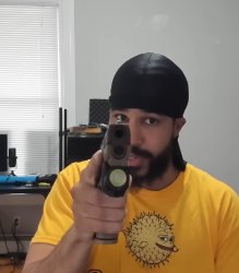 Black Gun Guy Meme Template