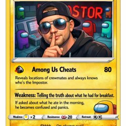 Make a pokemon card about "kade smith" Mention hes weaknes is te Meme Template
