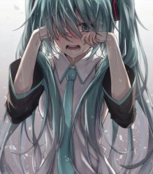 Crying Miku Meme Template