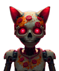 robot pizza cat Meme Template