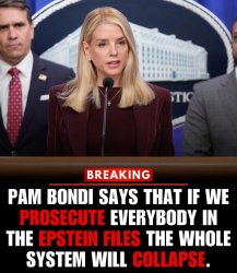 Breaking news : Pam Bondy, Epstein files, system collapse Meme Template