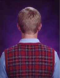 Bad Luck Brian wrong way Meme Template