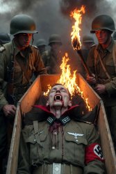 Nazi vampire coffin fire two American soldiers Meme Template