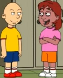 Caillou and Dora Meme Template