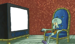 squidward watching tv Meme Template