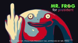 Mr, frog for president Meme Template