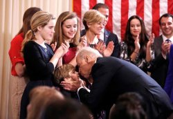Biden kid kiss Meme Template