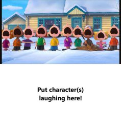 Who laughs at the Peanuts Kids screaming Meme Template