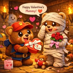 Super bear adventure happy valentines mummy Meme Template